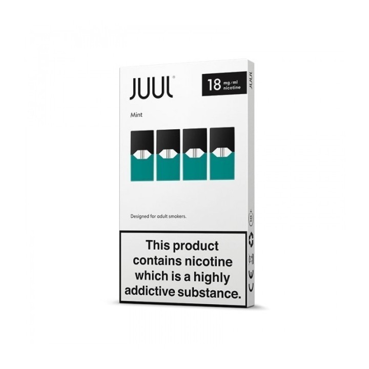 Juul Mint 18mg Nikotinli Kartuş Paketi Beyaz Arka Planda