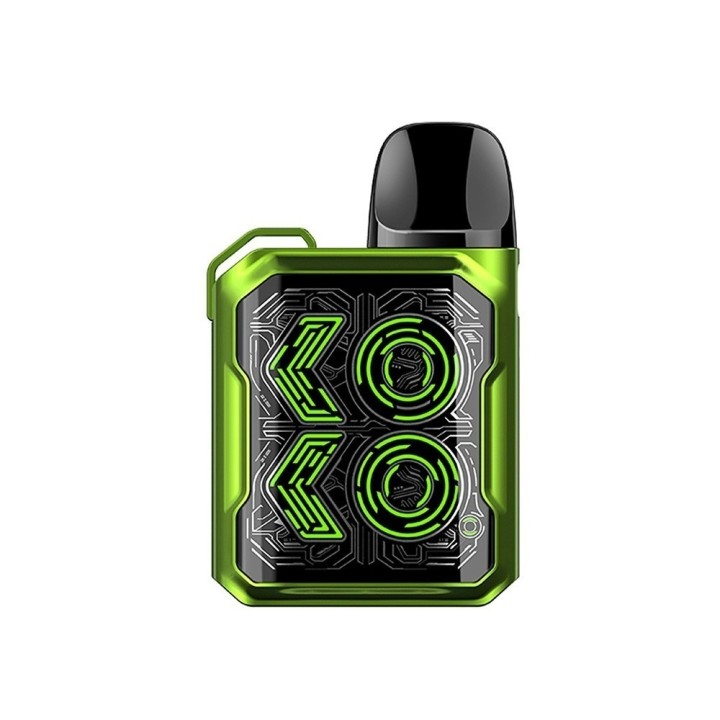 Uwell Caliburn GK2 Pod Mod yeşil renkli, fütüristik tasarımlı elektronik sigara.