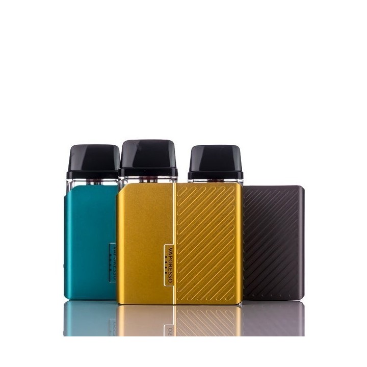 Vaporesso XROS Nano Pod Mod çeşitleri: Turkuaz, Altın ve Siyah.