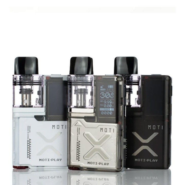 Vaporesso Moti X Play Pod Mod Beyaz, Şeffaf ve Siyah renk seçenekleri
