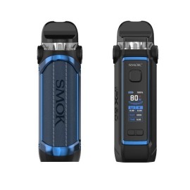 Smok IPX 80 Pod Mod mavi renkli, ayarlanabilir watt ekranlı elektronik sigara.