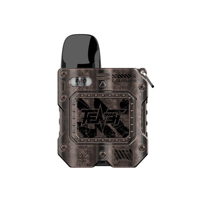 Uwell Caliburn Tenet Koko Pod Mod, endüstriyel görünümlü metalik kahverengi.