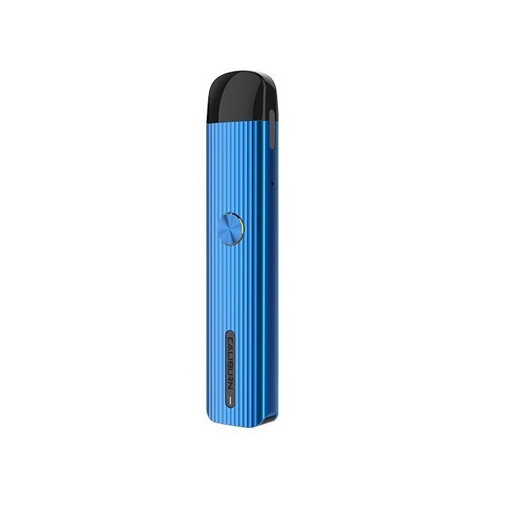 Uwell Caliburn G Pod Mod mavi, çizgili gövde, kompakt elektronik sigara