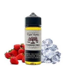 Ripe Vapes Strawberry Freez E Likit 120ml 3mg, çilek ve buzlu likit.