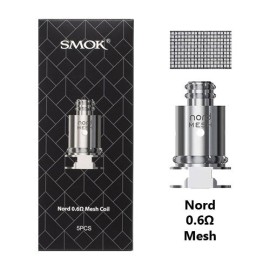 Smok Nord 0.6Ω Mesh Coil 5'li Paket, Gümüş Metal