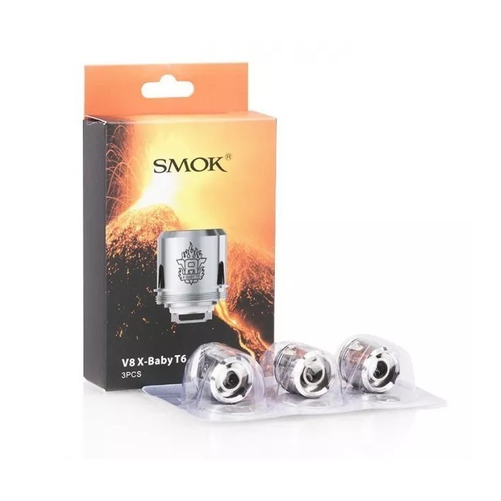 Smok TFV8 X-Baby T6 Coil 3'lü paket, yedek atomizer başlıkları