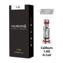 Uwell Caliburn G 1.0Ω Coil yedek parça, 4'lü paket, siyah kutu.