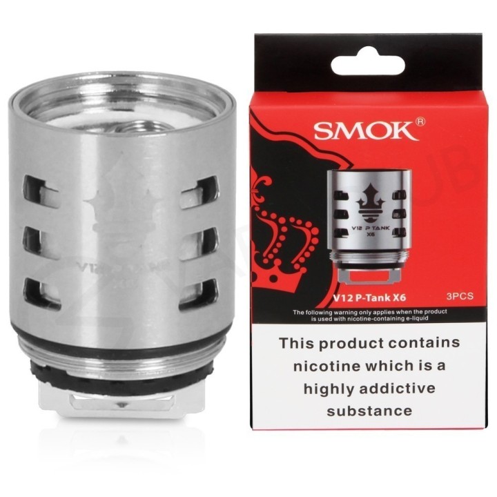 Smok V12 P-Tank X6 Coil yedek parça metal atomizer başlığı
