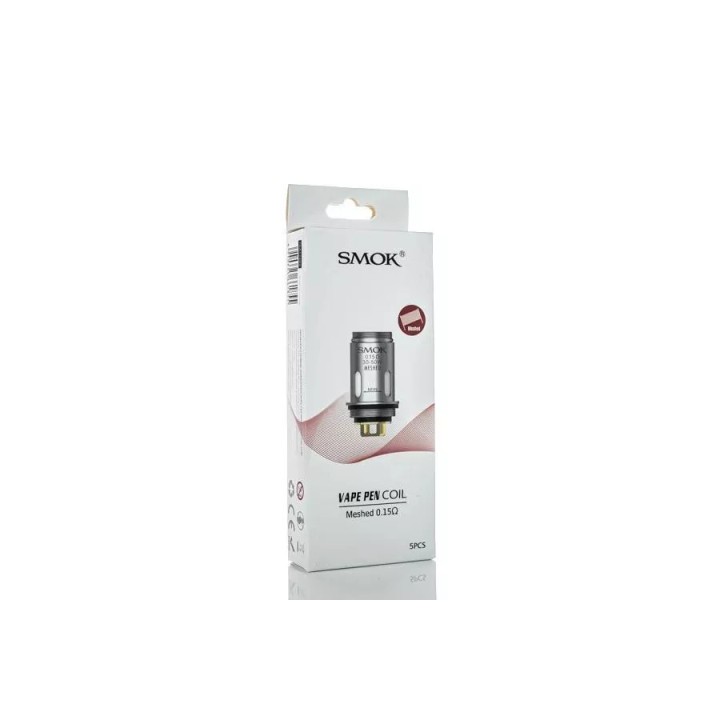 Smok Vape Pen Coil Meshed 0.15Ω yedek kartuş kutusu 5'li paket