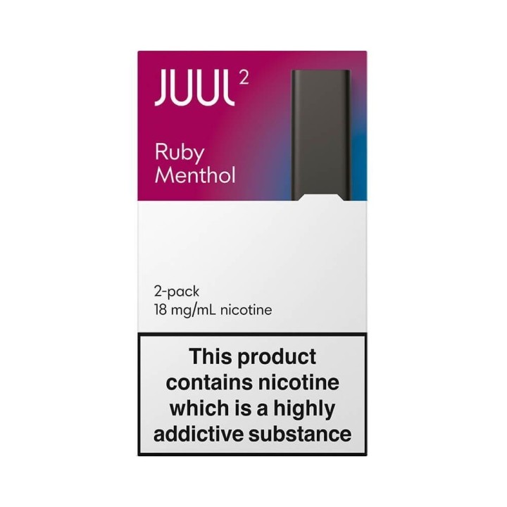 Juul 2 Ruby Menthol kartuş 2'li paket 18mg/mL nikotin