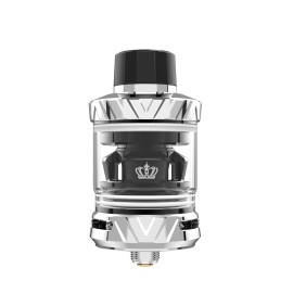 Uwell Crown V Kartuş, gümüş ve siyah renkli, yedek tank atomizer.