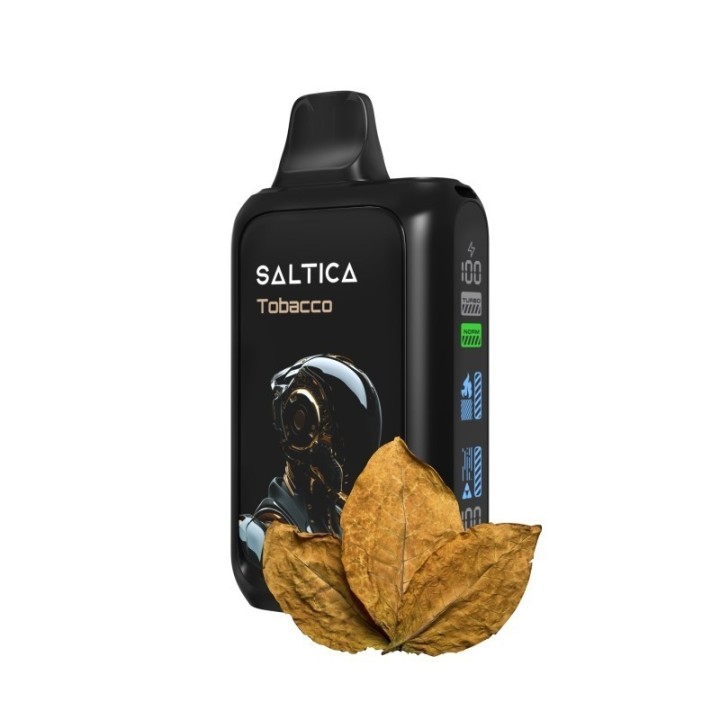 Saltica Cyber 18000 Tobacco kullan at elektronik sigara, tütün yapraklı.