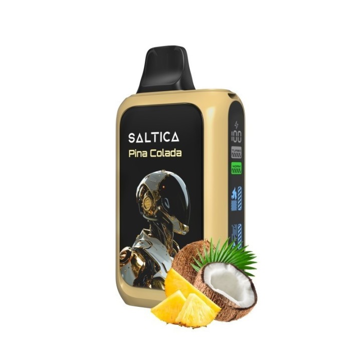 Saltica Cyber 18000 Pina Colada Kullan At Vape, Altın Renk