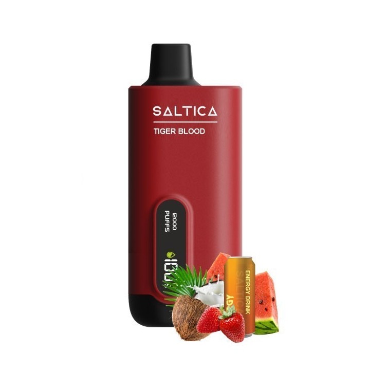 Saltica Digital 12000 Tiger Blood tek kullanımlık elektronik sigara kırmızı