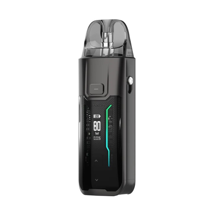 Vaporesso Luxe XR Max Pod Mod gri, dijital ekranlı elektronik sigara cihazı.