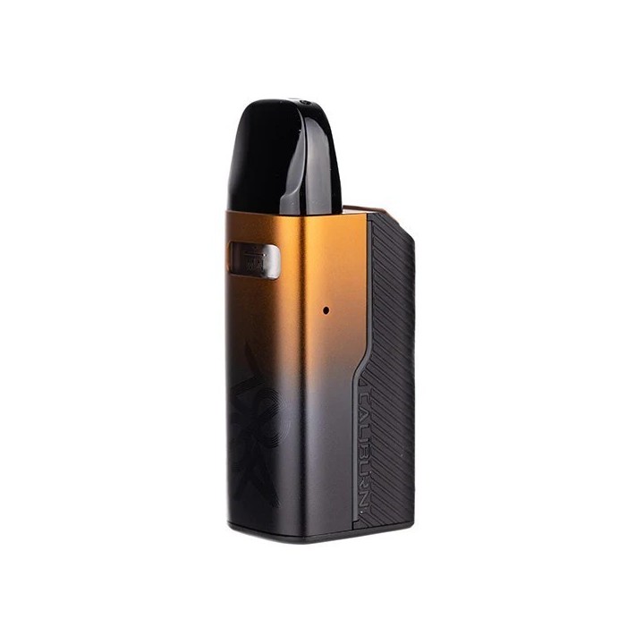 Uwell Caliburn GZ2 Pod Mod turuncu-siyah renkli, kompakt elektronik sigara.