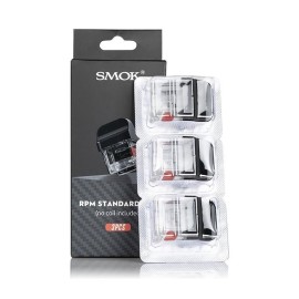 Smok RPM Standart Kartuş 3'lü paket, şeffaf plastik ambalajlı.