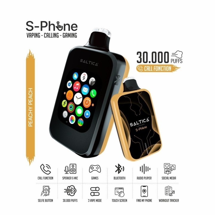 Saltica SPhone 30000 Kullan At Peachy Peach Elektronik Sigara