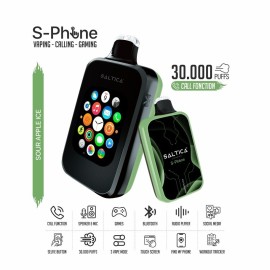 Saltica SPhone 30000 Sour Apple Ice Kullan At Vape Telefon Görünümlü