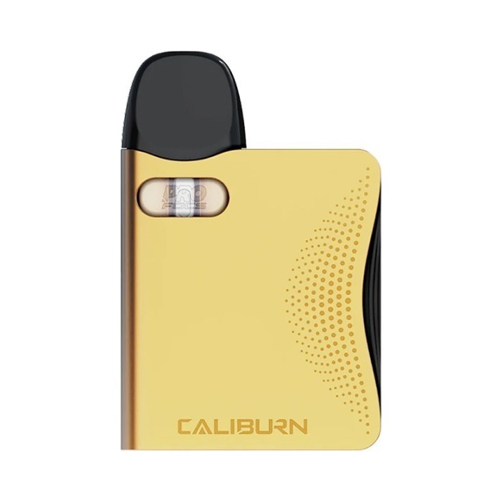 Uwell Caliburn AK3 Pod Mod Altın rengi, kompakt ve şık elektronik sigara.
