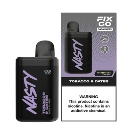 Nasty Juice Fix Go 3000 Tobacco & Dates Siyah Tek Kullanımlık Elektronik Sigara