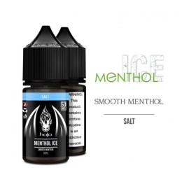 Halo Menthol Ice Salt Likit 50MG, siyah şişede soğuk mentol aroması.