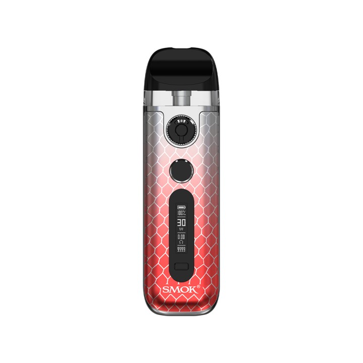Smok NOVO 5 Pod Mod kırmızı balık pulu desenli, 30W ayarlı elektronik sigara