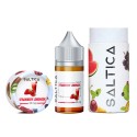 Saltica Strawberry Lemonade Salt Likit 35mg/50mg şişe ve kutu seti.