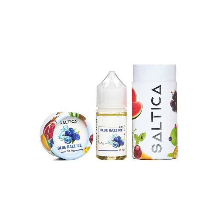 Saltica Blue Razz Ice Salt Likit şişe ve ambalaj seti, 50 mg.