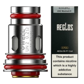 Uwell Aeglos P1 Coil 0.2Ω UN2 Meshed-H yedek kartuş, kırmızı O-ringli