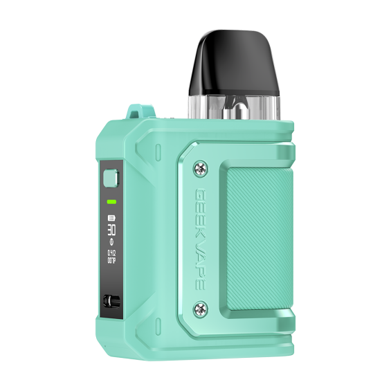 GeekVape Aegis Hero Q Pod Mod nane yeşili, kompakt ve dayanıklı elektronik sigara.