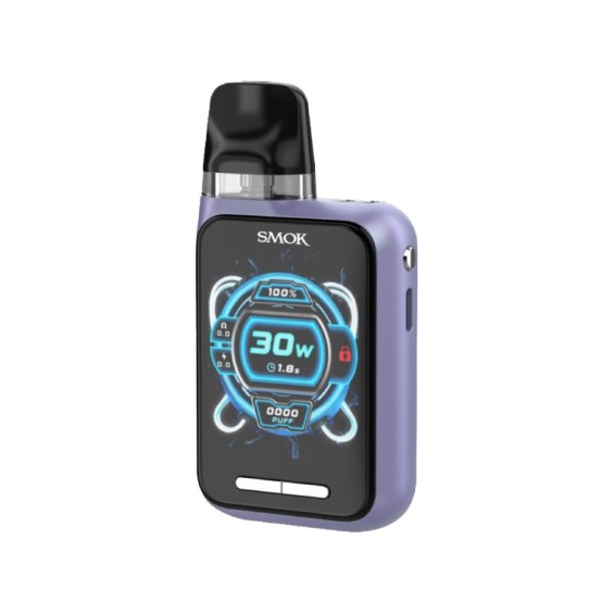 Smok NOVO GT Box Pod Mod mor renk, 30W ayarlı dijital ekranlı.