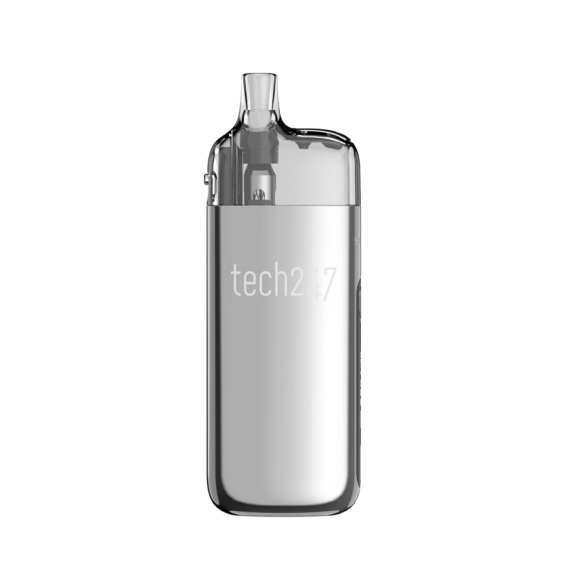 Smok Tech247 Pod Mod Gümüş renk, şık ve kompakt elektronik sigara.