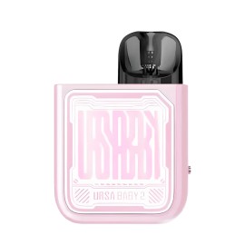 Lost Vape Ursa Baby 2 Pod Mod pembe renkli, kompakt elektronik sigara.