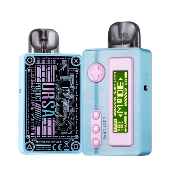 Lost Vape Ursa Pocket Pod Mod açık mavi, retro oyun konsolu tarzı