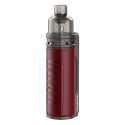 Voopoo Drag S Pod Mod kırmızı deri kaplama, gri gövde, MTL/RDL.