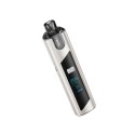 SXmini Puremax 2 Pod Mod gümüş renkli, dijital ekranlı kompakt elektronik sigara.