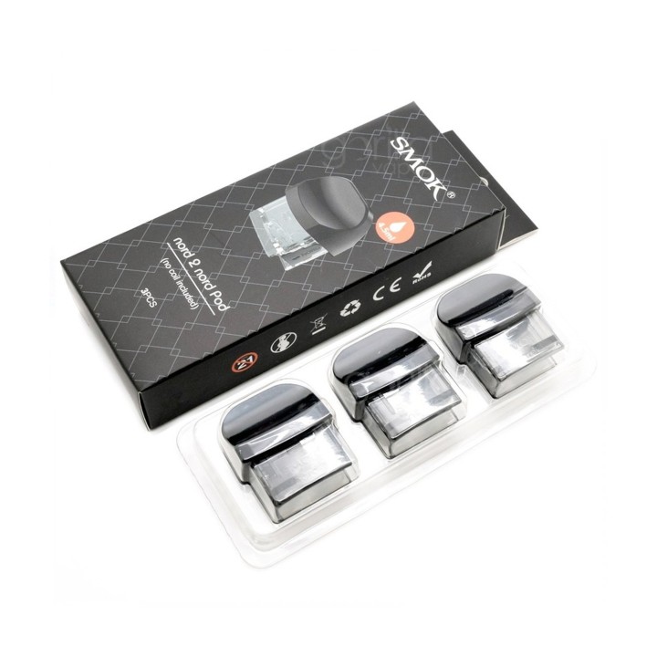 SMOK Nord 2 Kartuş 3'lü Paket, Siyah Kapaklı Yedek Pod
