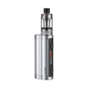 Aspire Zelos X Pod Mod gümüş renkli, ayarlanabilir watt ekranlı elektronik sigara.
