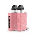 Aspire Minican 4 Plus Pod Mod pembe, dokulu gövde ve 20W ekranlı.
