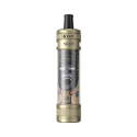 Aspire Magnum Pod Mod altın renkli, maymun grafikli, şeffaf tanklı elektronik sigara.