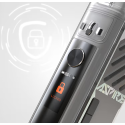 Aspire Cloudflask X Pod Mod kilitli ekran detayı, %100 pil göstergesi.