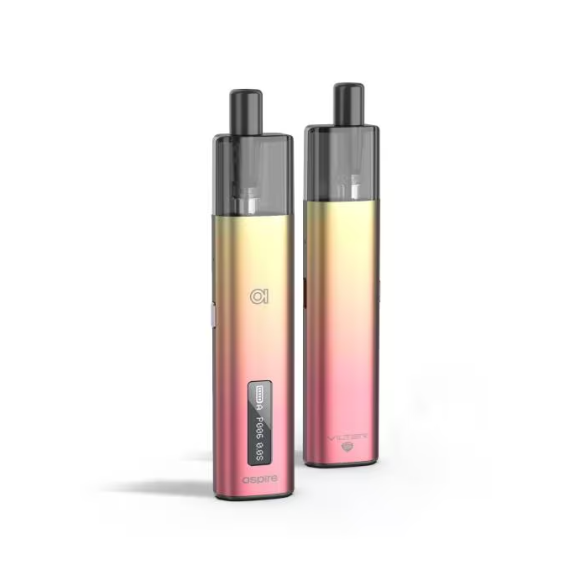 Aspire Vilter S Pod Mod pembe altın renkli, ekranlı, şık elektronik sigara.