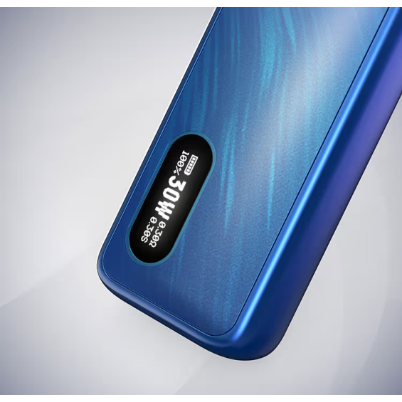 Aspire Flexus Pro Pod Mod mavi, 30W ekran detayı, elektronik sigara