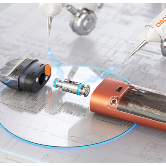 Aspire Flexus Peak coil değişimi, elektronik sigara iç yapısı detaylı gösterim.