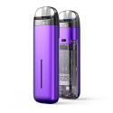 Aspire Flexus Peak mor elektronik sigara, şeffaf pod detaylı.