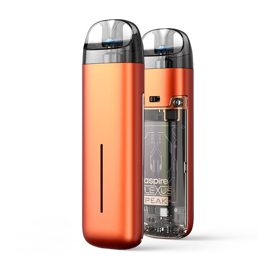 Aspire Flexus Peak Elektronik Sigara Turuncu, Şeffaf Kart Göstergeli Pod Mod