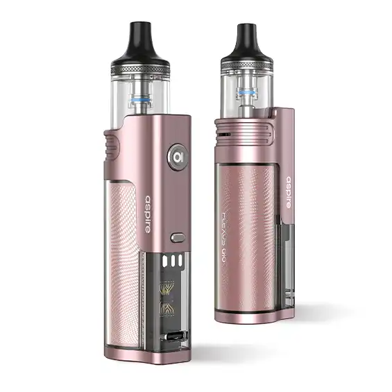 Aspire Flexus AIO Pod Mod pembe renkli elektronik sigara cihazı.