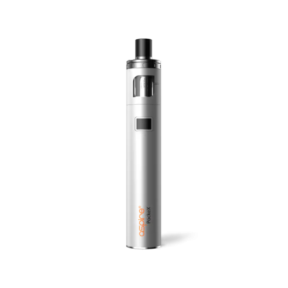 Aspire PockeX Pod Mod Beyaz, kompakt ve şık elektronik sigara.