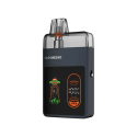 Vaporesso Eco Nano Pro Pod Mod UFO grafikli, koyu renkli, kompakt elektronik sigara.